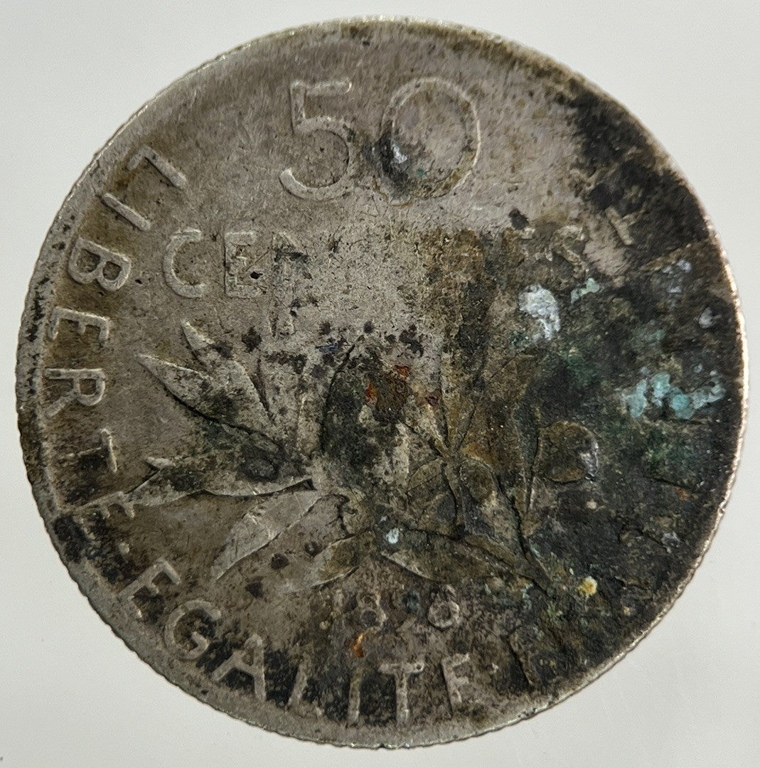 1898 France 50 Centimes Silver Coin | Collectable Grade
