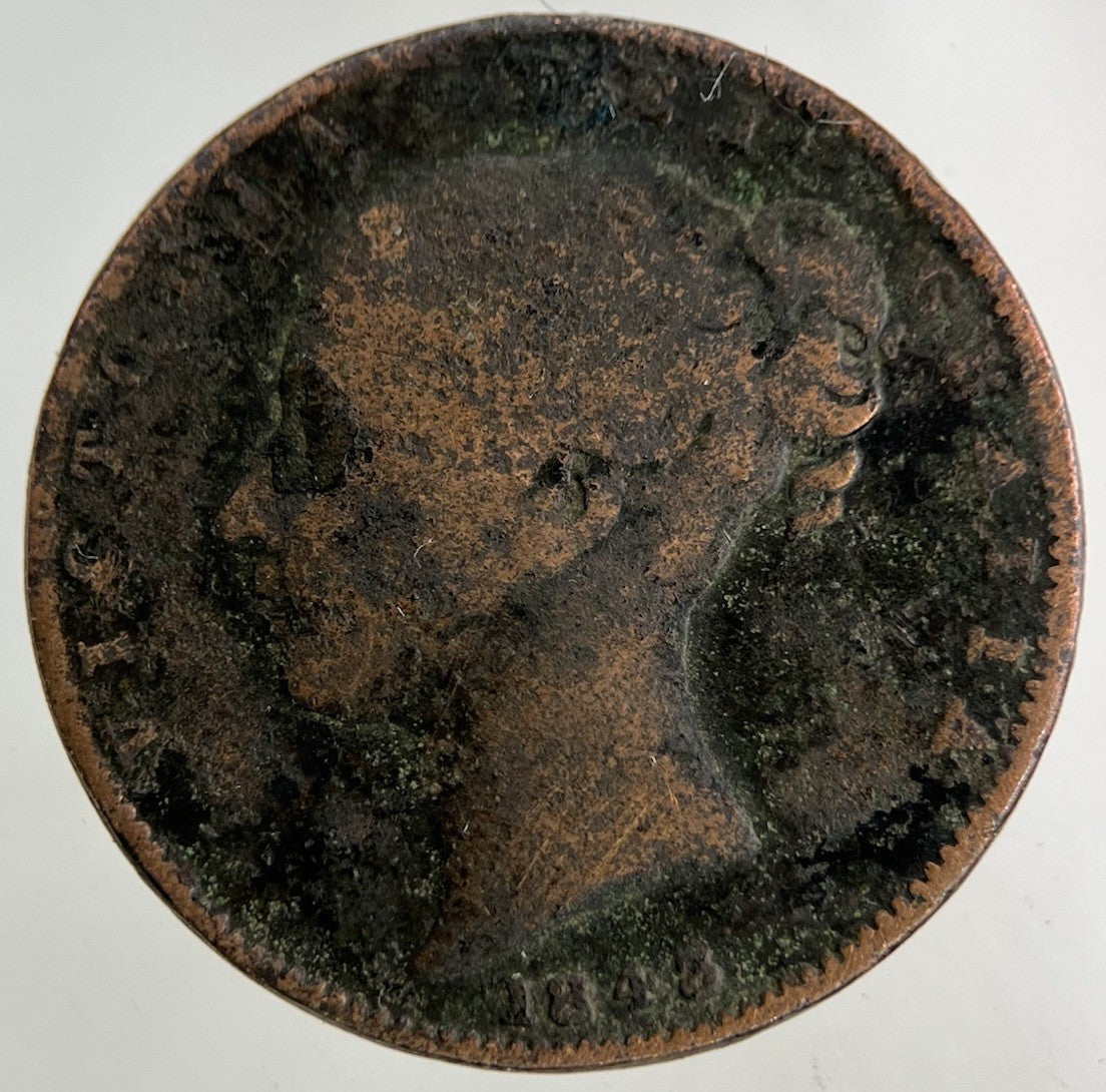 1843 Victoria Farthing Coin | Fair Grade