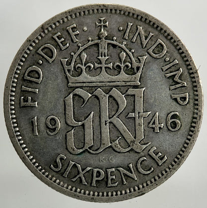 1946 George VI Sixpence Silver Coin | Collectable Grade