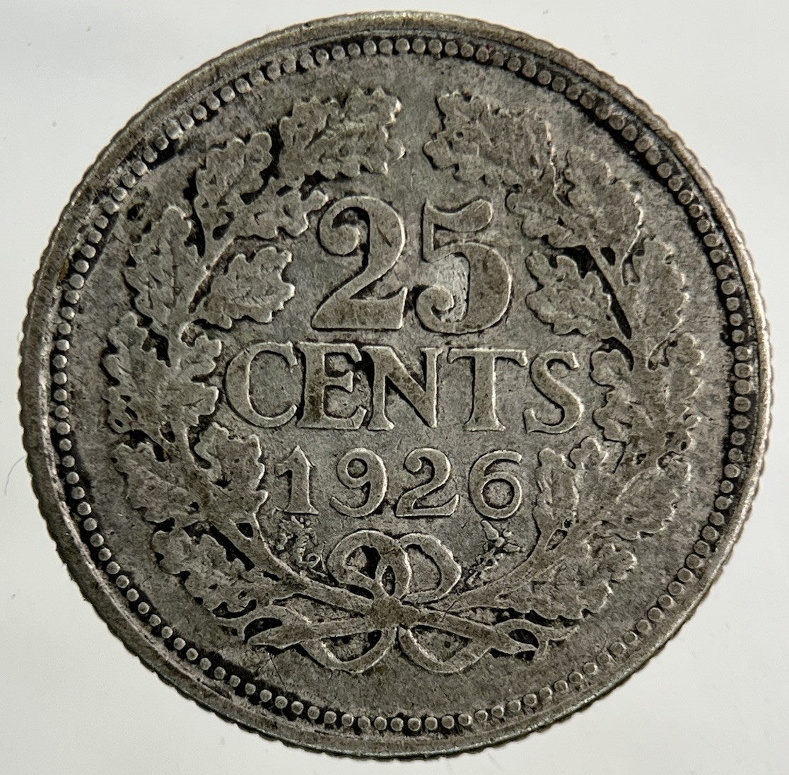 1926 Netherlands 25 Cents Silver Coin | Collectable Grade