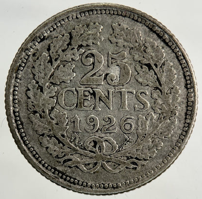 1926 Netherlands 25 Cents Silver Coin | Collectable Grade