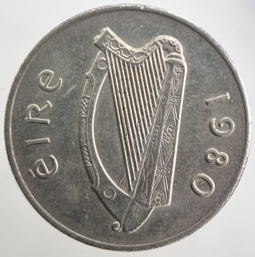 1980 Irish 10p 10 Ten - Pence Coin | Very High Grade