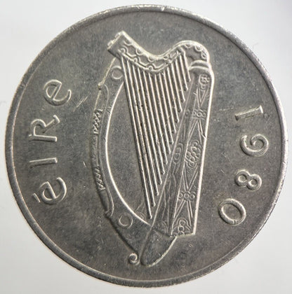 1980 Irish 10p 10 Ten - Pence Coin | Very High Grade