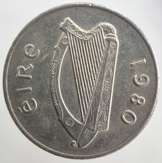 1980 Irish 10p 10 Ten - Pence Coin | Very High Grade