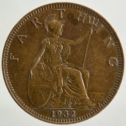 1932 George V Farthing Coin | Fine Collectable Grade