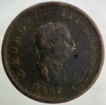 1806 George III 3rd Half - Penny Coin | Collectable Grade