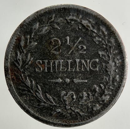 Old British 2 1/2 Shilling Toy Money Token Coin | Fine Collectable Grade