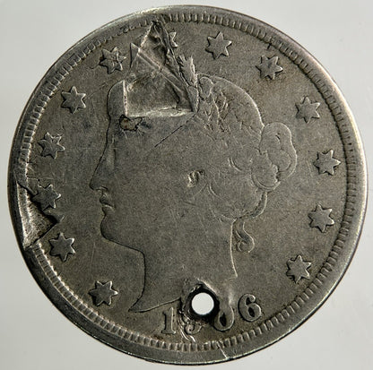 1906 US USA 5 Cents Nickel Coin | Fair Grade