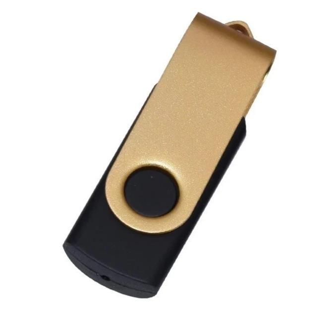 1 x Gold & Black Swivel 16GB Rotatable PC USB Flash Drive Memory Stick