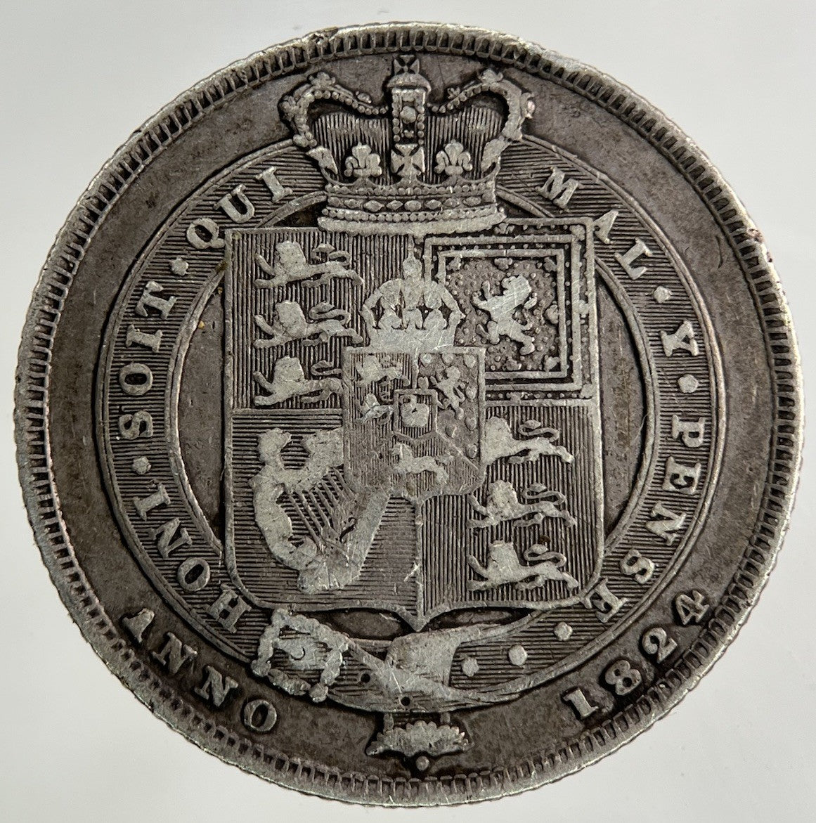 1824 George IV Shilling Silver Coin | Fine Collectable Grade