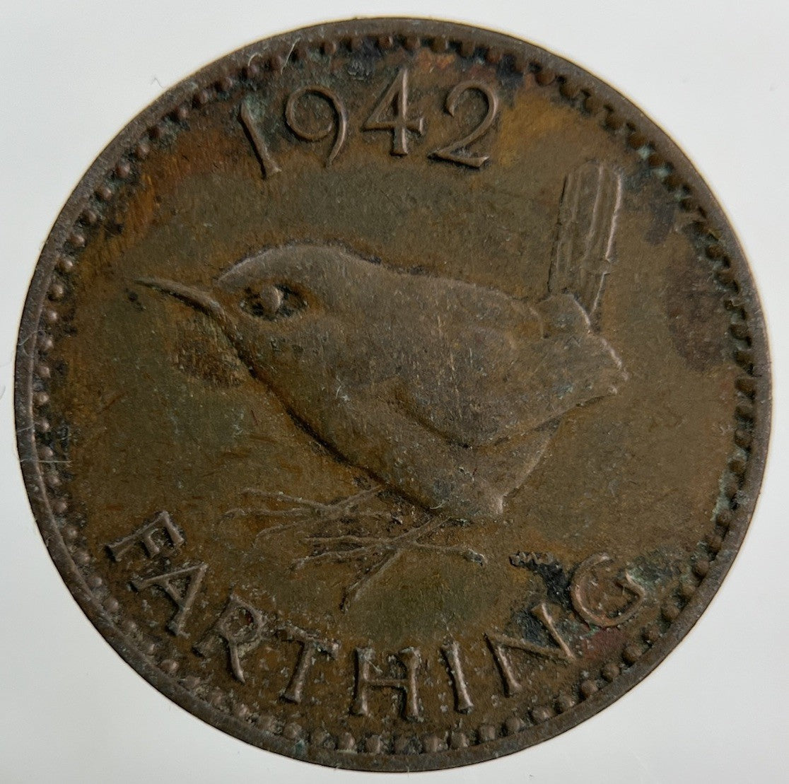 1942 George VI Wren Farthing Coin | Collectable Grade