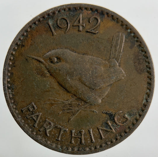 1942 George VI Wren Farthing Coin | Collectable Grade