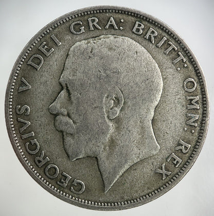 1921 George V Half - Crown Silver Coin | Fine Collectable Grade
