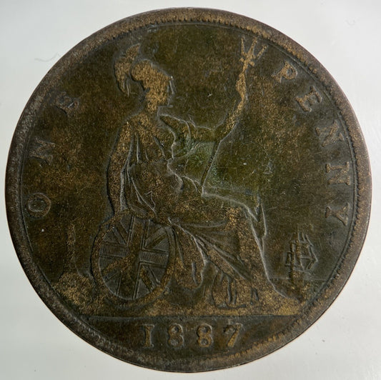1887 Victoria One Penny Coin | Collectable Grade