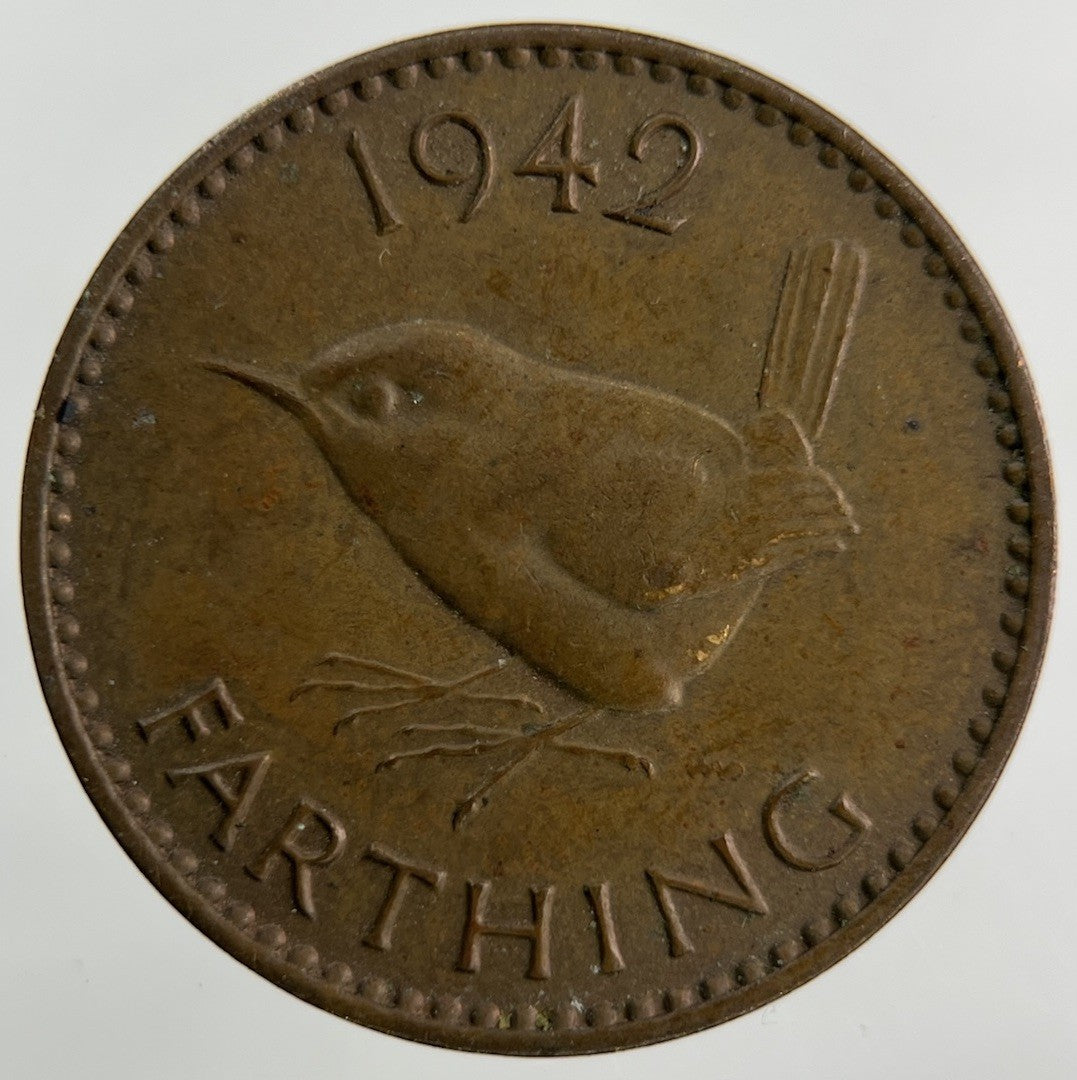 1942 George VI Wren Farthing Coin | Collectable Grade
