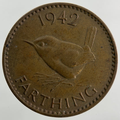1942 George VI Wren Farthing Coin | Collectable Grade