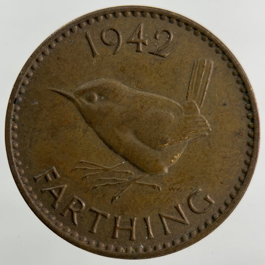 1942 George VI Wren Farthing Coin | Collectable Grade