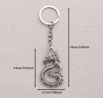 Metal Dragon Shaped Keyring Premium Keychain Gift UK