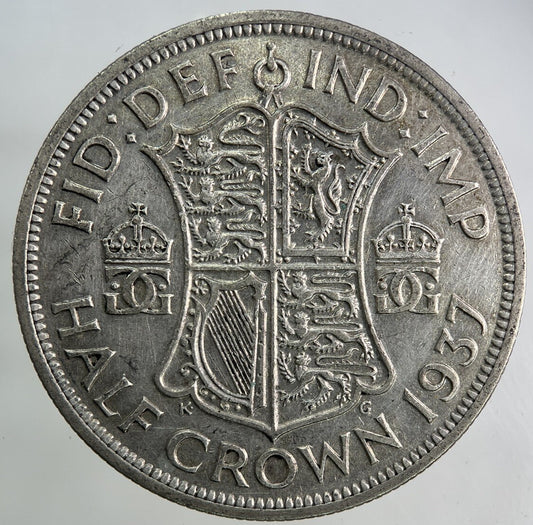 1937 George VI Half - Crown Silver Coin | Fine Collectable Grade