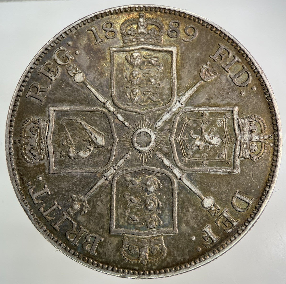 1889 Victoria Double Florin Silver Coin | Very High Grade