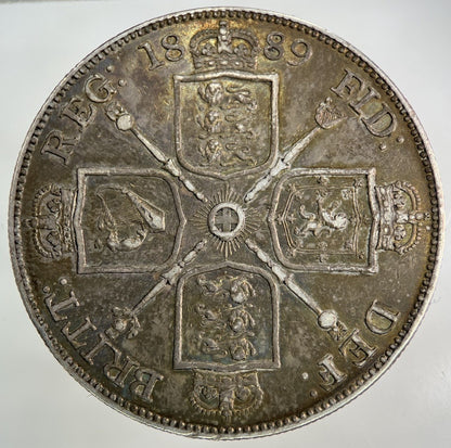 1889 Victoria Double Florin Silver Coin | Very High Grade