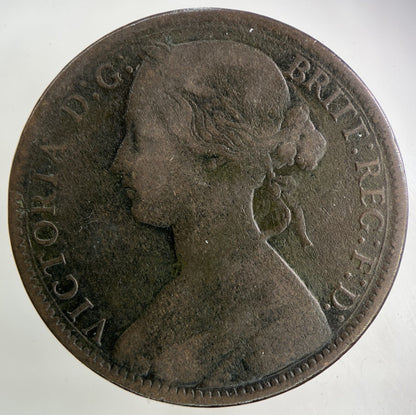 1866 Victoria One Penny Coin | Collectable Grade
