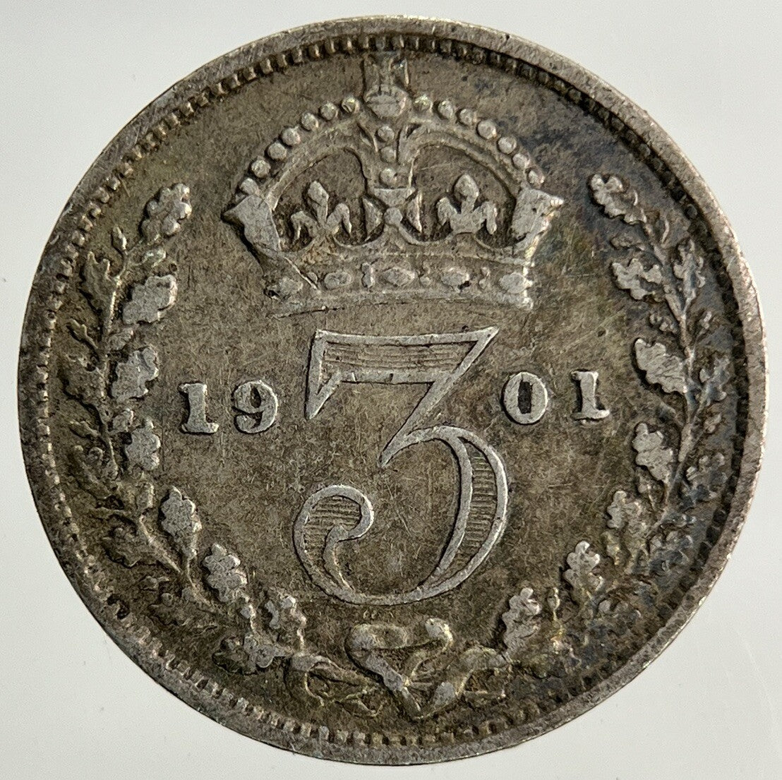 1901 Victoria Threepence Silver Coin | Very High Grade