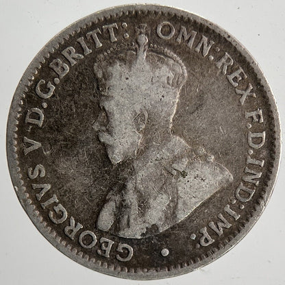 1921 - M Australia Threepence Silver Coin | Collectable Grade | a6445