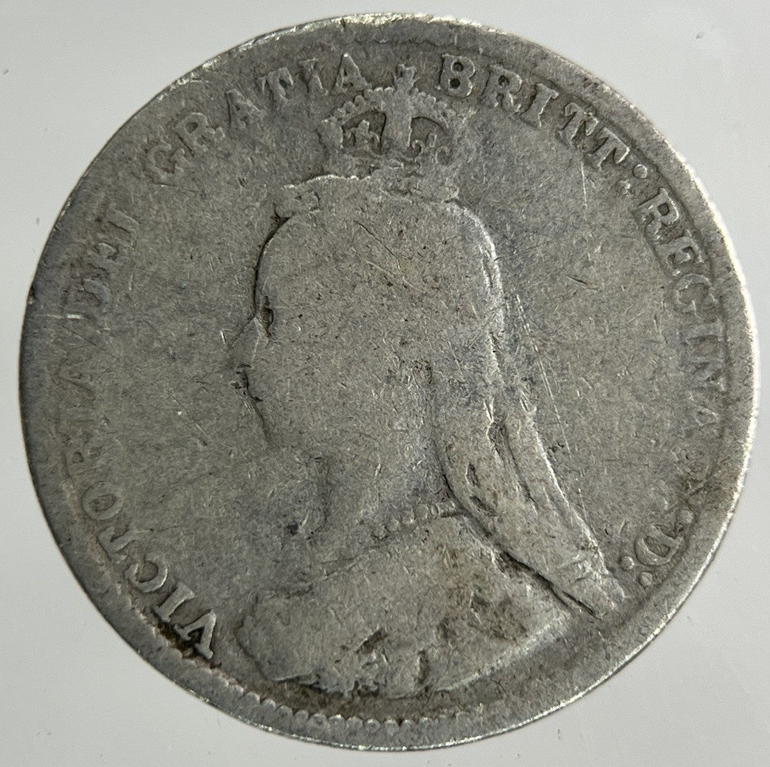 1889 Victoria Threepence Silver Coin | Fair Grade