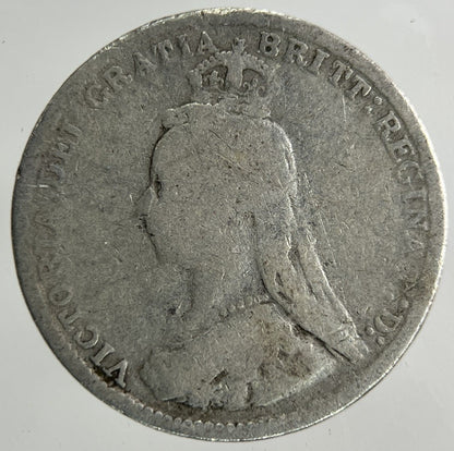 1889 Victoria Threepence Silver Coin | Fair Grade