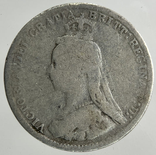 1889 Victoria Threepence Silver Coin | Fair Grade