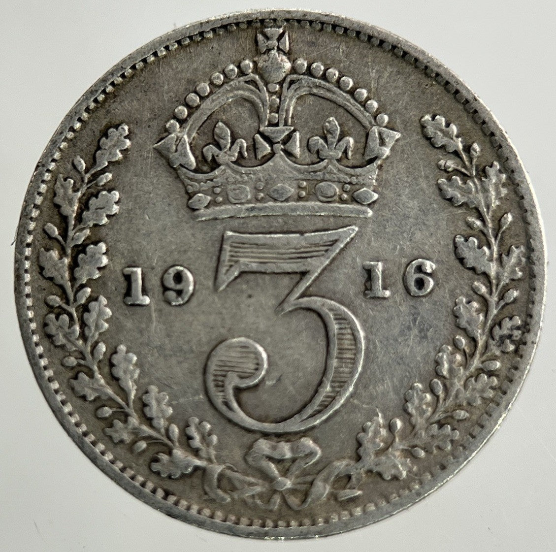 1916 George V Threepence Silver Coin | Fine Collectable Grade