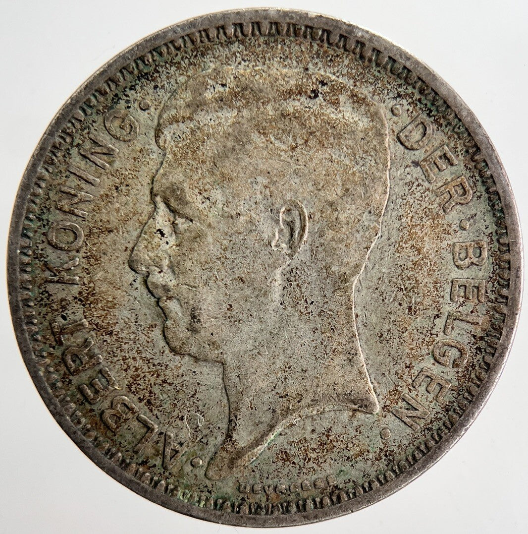 1934 Belgium 20 Francs Silver Coin | Fine Collectable Grade | a6880