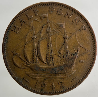 1942 George VI Half - Penny Coin | Collectable Grade