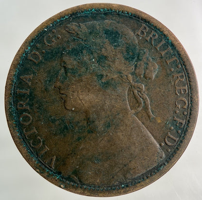 1874 - H Victoria One Penny Coin | Collectable Grade
