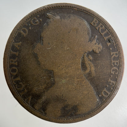 1892 Victoria One Penny Coin | Collectable Grade