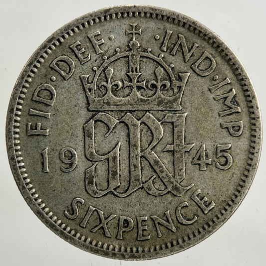 1945 George VI Sixpence Silver Coin | Collectable Grade
