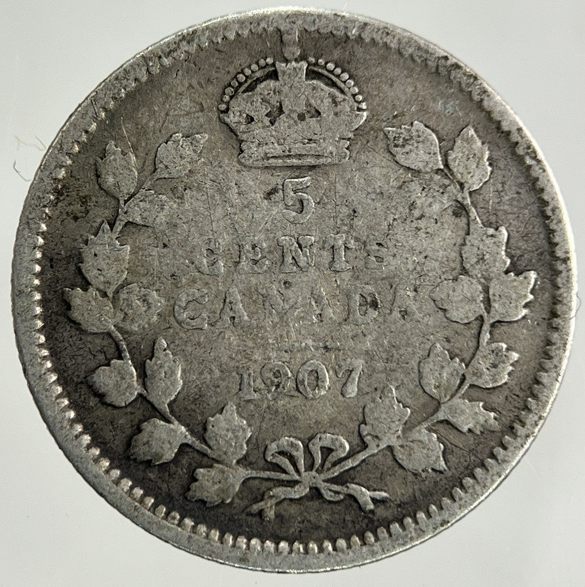 1907 Canada 5 Cents Silver Coin | Collectable Grade