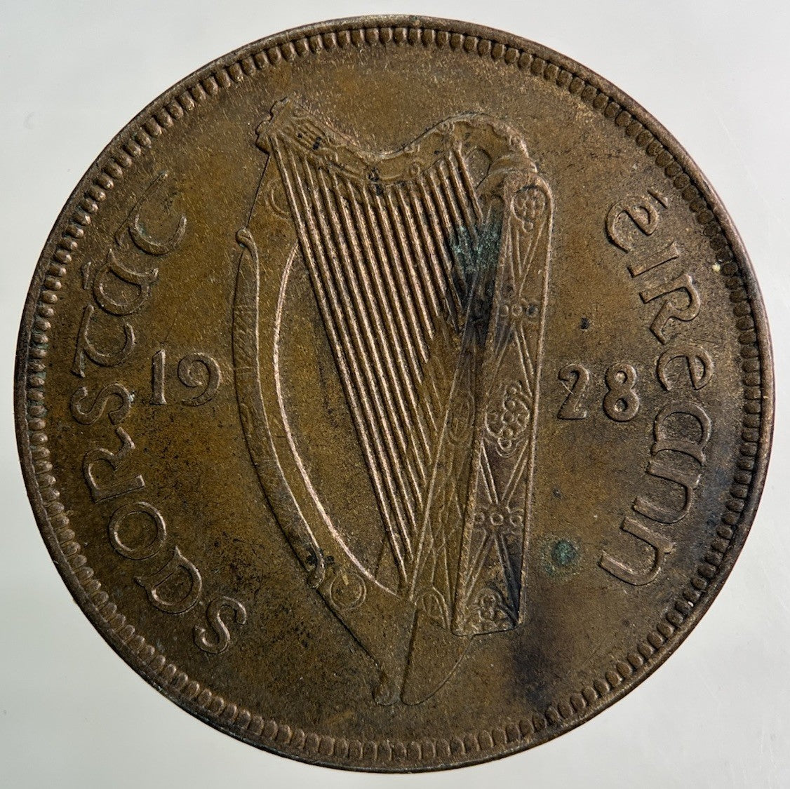 1928 Irish One Penny Coin | Very High Grade