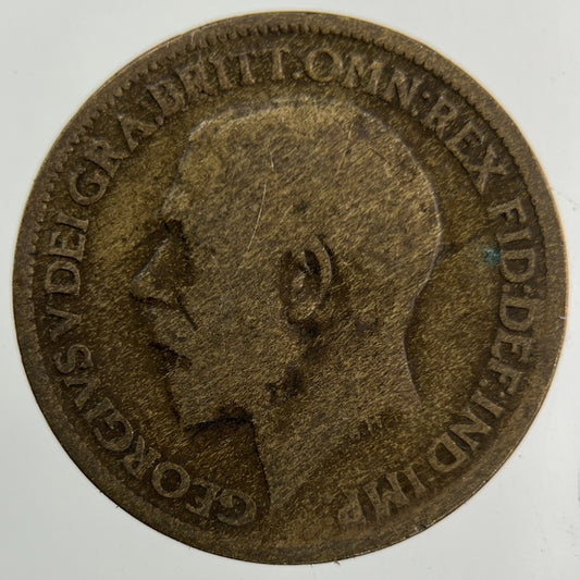 1920 George V Farthing Coin | Worn Grade