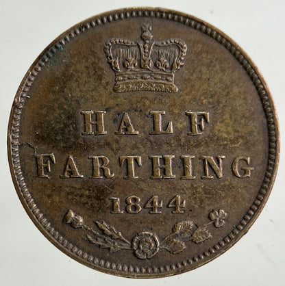 1844 Victoria Half - Farthing Coin | Very High Grade