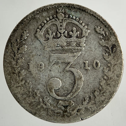 1910 Edward VII Threepence Silver Coin | Collectable Grade
