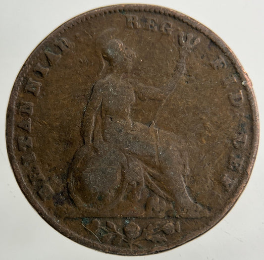 1843 Victoria Farthing Coin | Fair Grade