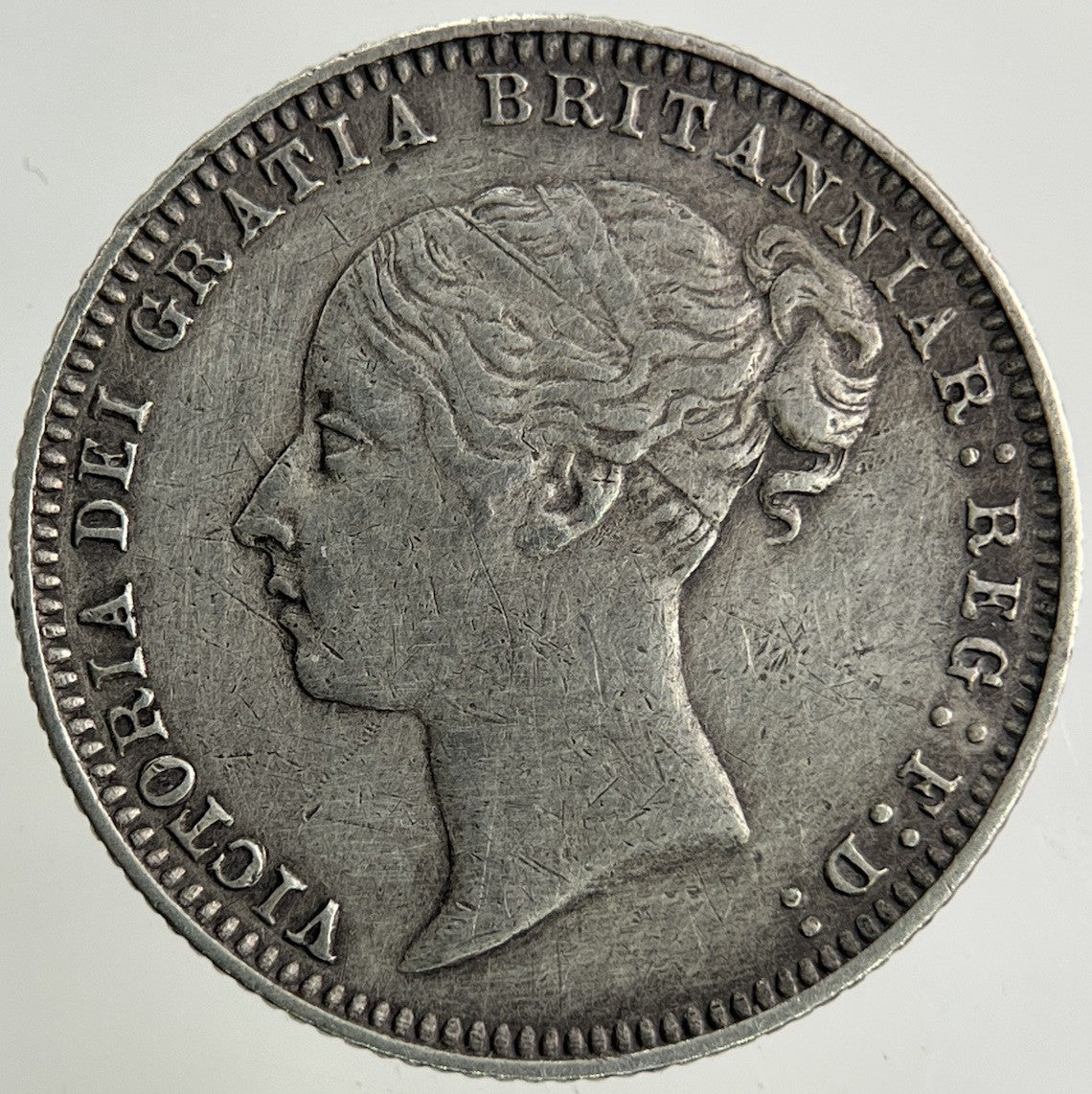 1877 Victoria Sixpence Silver Coin | Very High Grade