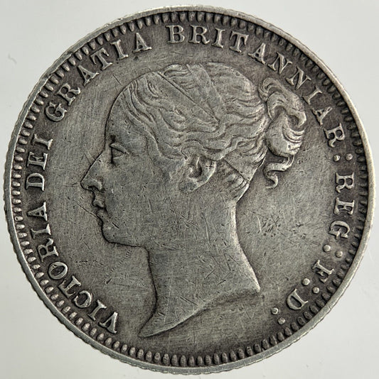 1877 Victoria Sixpence Silver Coin | Very High Grade