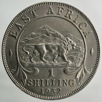 1952 East Africa 1 Shilling Coin | UNC Very Fine Grade