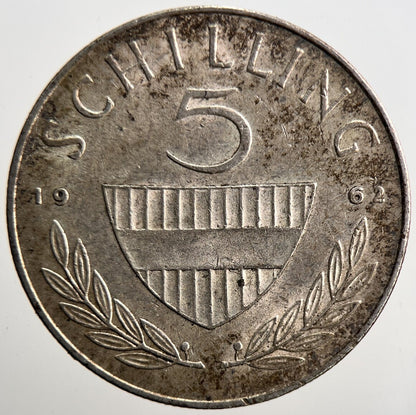 1962 Austria 5 Schilling Silver Coin | Very High Grade | a3671