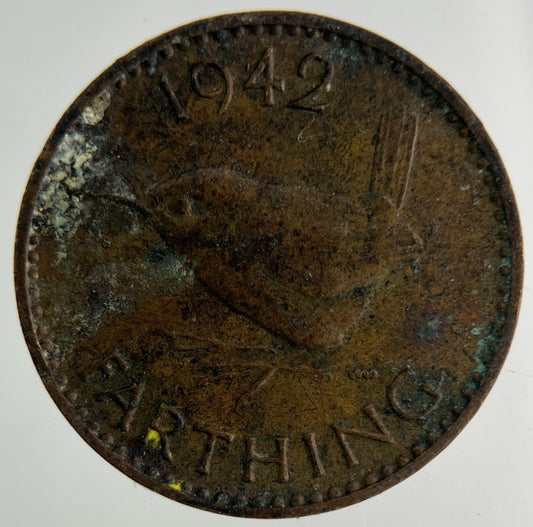 1942 George VI Wren Farthing Coin | Collectable Grade