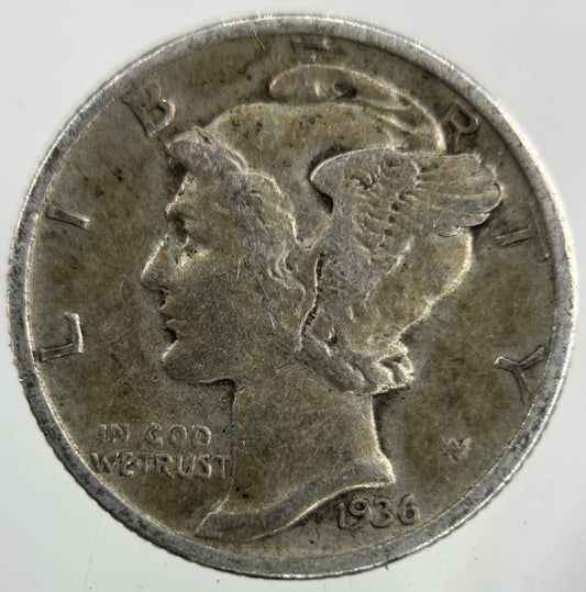 1936 US USA Mercury Dime Silver Coin | Collectable Grade