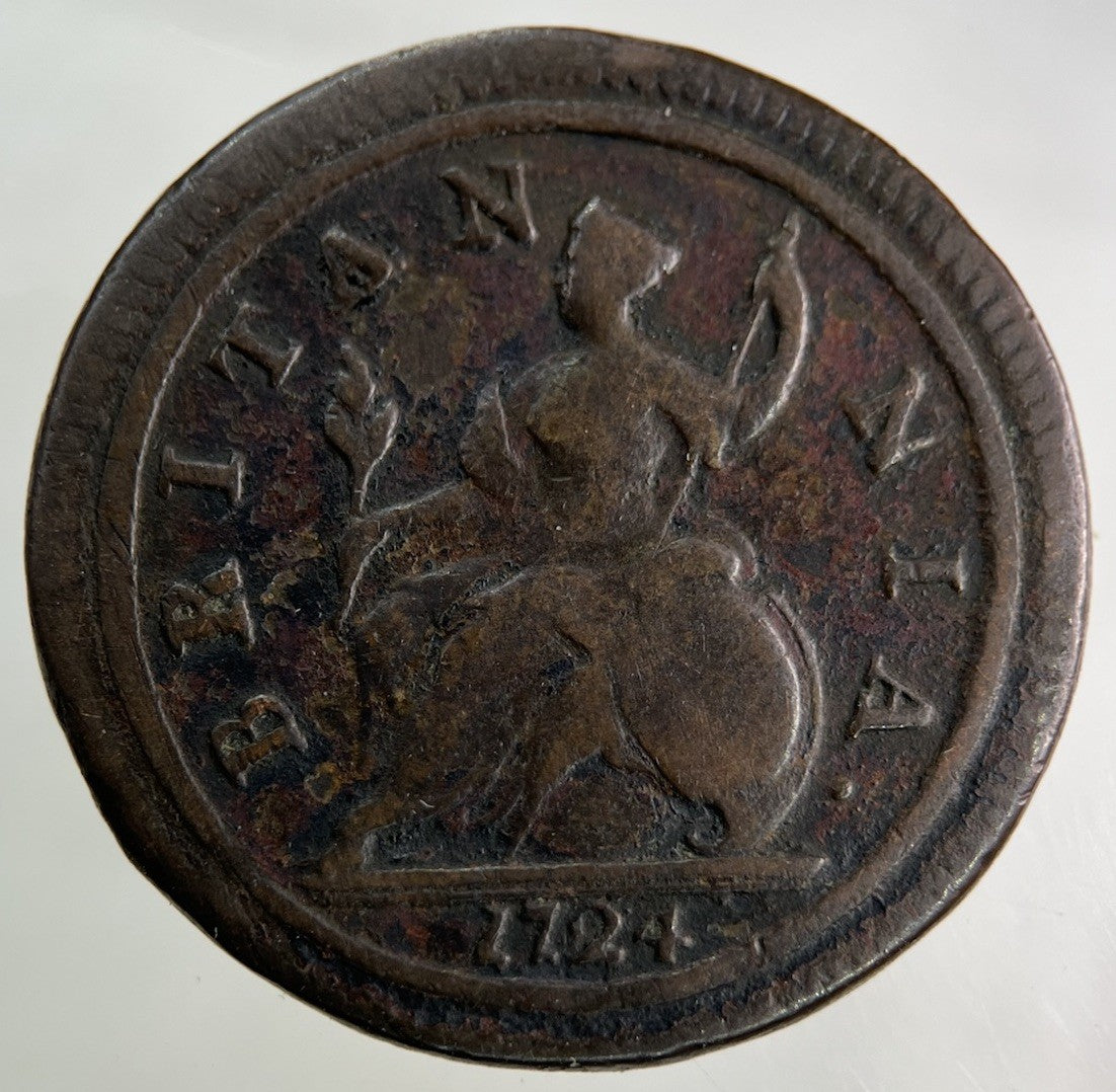 1724 George I 1st Half - Penny Coin | Fine Collectable Grade